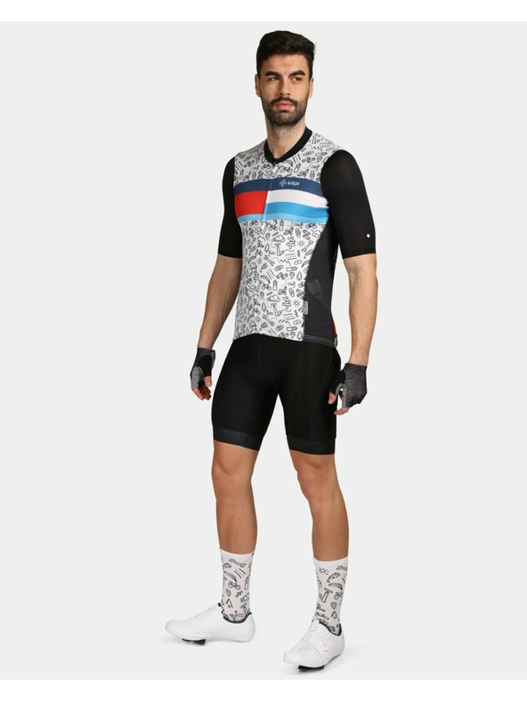 Kilpi Čiernobiele pánske športové vzorované tričko Kilpi RIVAL