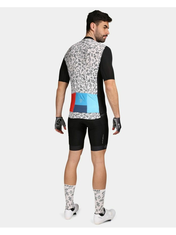 Kilpi Čiernobiele pánske športové vzorované tričko Kilpi RIVAL