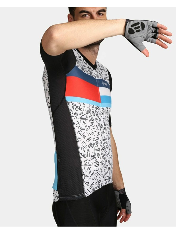 Kilpi Čiernobiele pánske športové vzorované tričko Kilpi RIVAL