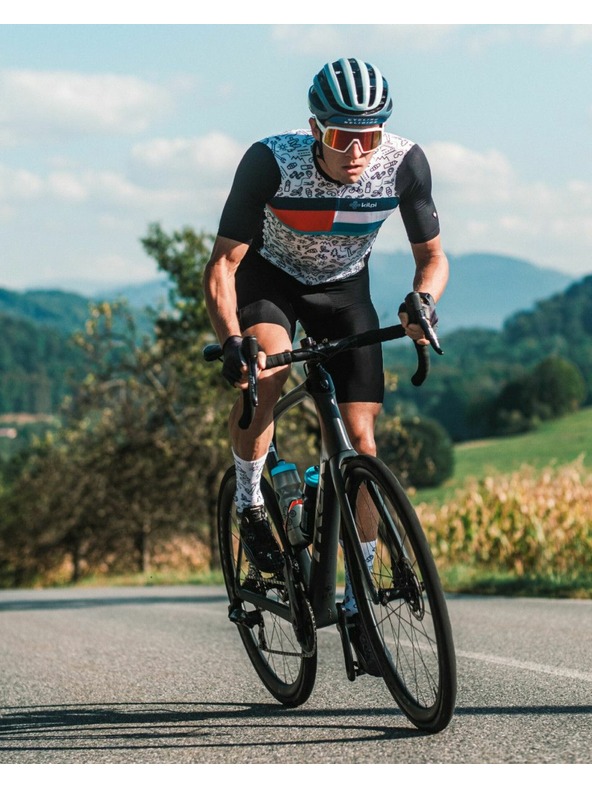 Kilpi Čiernobiele pánske športové vzorované tričko Kilpi RIVAL