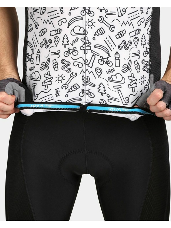 Kilpi Čiernobiele pánske športové vzorované tričko Kilpi RIVAL