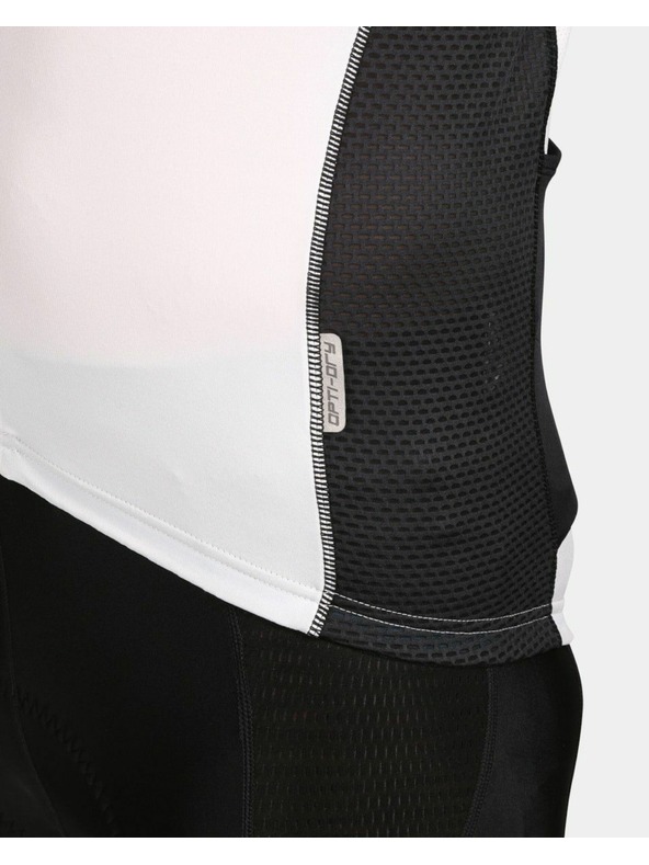 Kilpi Biele pánske športové tričko na zips Kilpi RIVAL