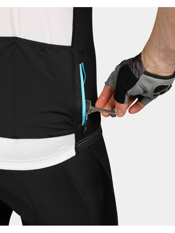 Kilpi Biele pánske športové tričko na zips Kilpi RIVAL