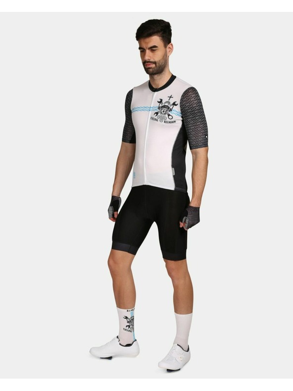 Kilpi Biele pánske športové tričko na zips Kilpi RIVAL