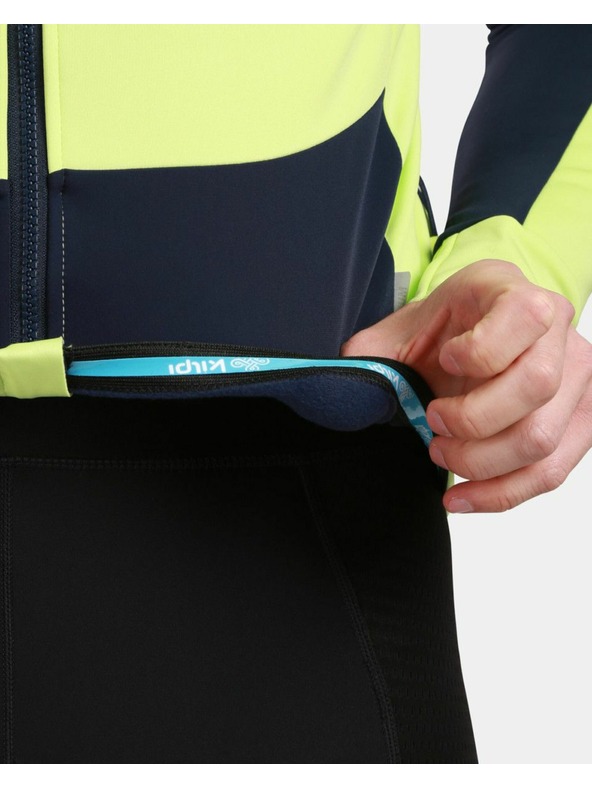 Kilpi Neónovo zelená pánska cyklistická softshellová bunda Kilpi Velover-M