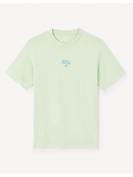 Celio Svetlozelené pánske tričko Celio Jeword