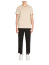 Celio Béžové pánske základné tričko Celio Debasev
