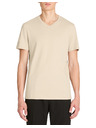 Celio Béžové pánske základné tričko Celio Debasev