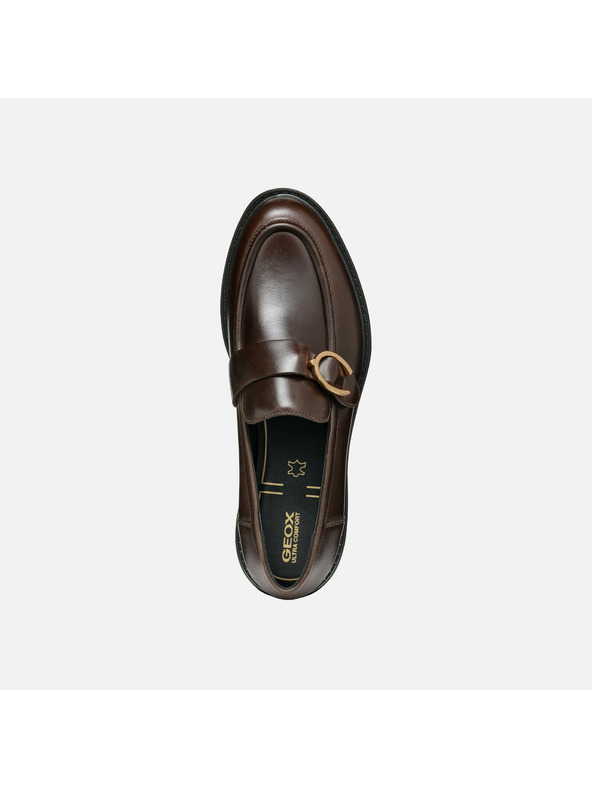 Geox Tmavohnedé dámske mokasíny Geox Walk Pleasure