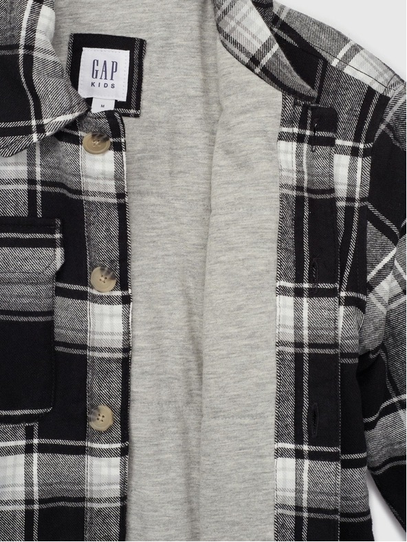 GAP Detská flanelová košeľová bunda GAP