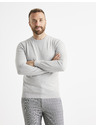 Celio Svetlosivý pánsky základný sveter Celio