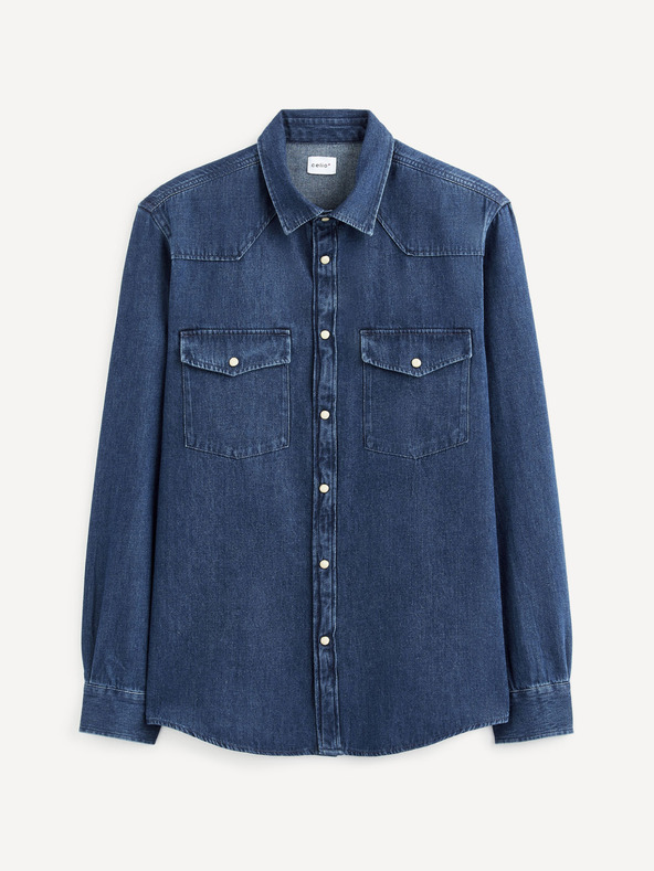 Celio Tmavomodrá košeľa Celio Sarevient