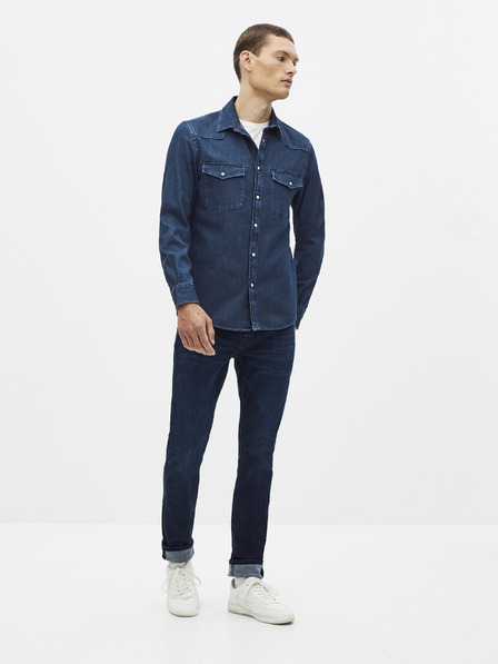 Celio Tmavomodrá košeľa Celio Sarevient