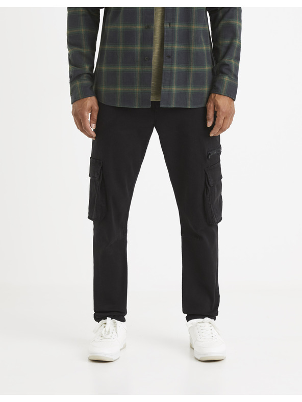 Celio Čierne nohavice Celio Vocaskin