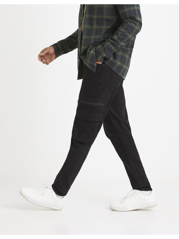 Celio Čierne nohavice Celio Vocaskin