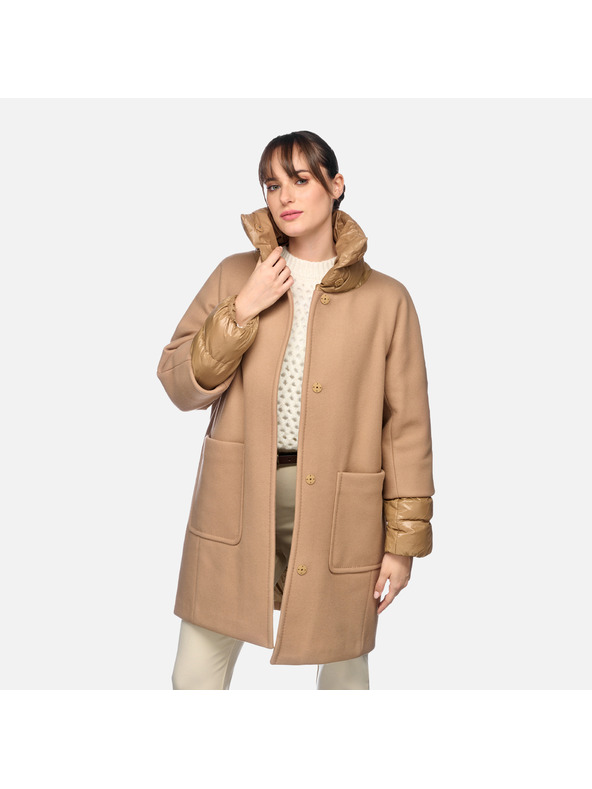 Geox Hnedý dámsky kabát Geox Diamanta