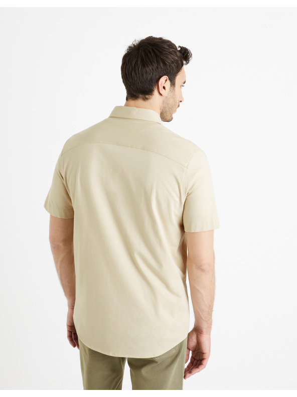 Celio Krémová pánska košeľa Celio Barik