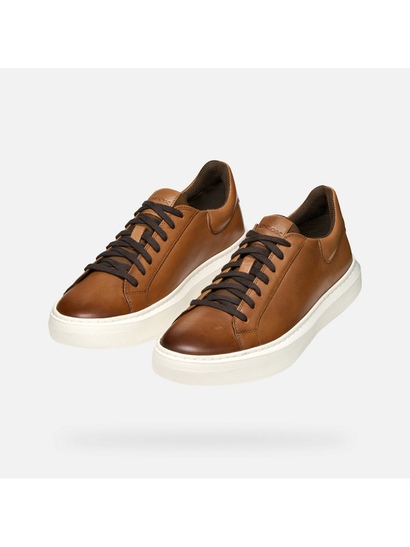 Geox Hnedé pánske tenisky Geox Deiven