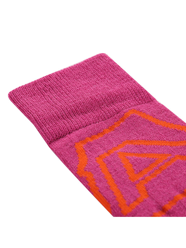 ALPINE PRO Tmavoružové dámske ponožky z Merino vlny ALPINE PRO Phalte