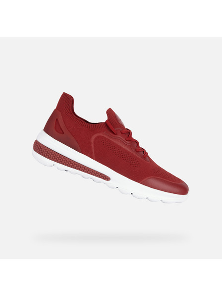 Geox Tmavočervené pánske tenisky Geox Spherica actif