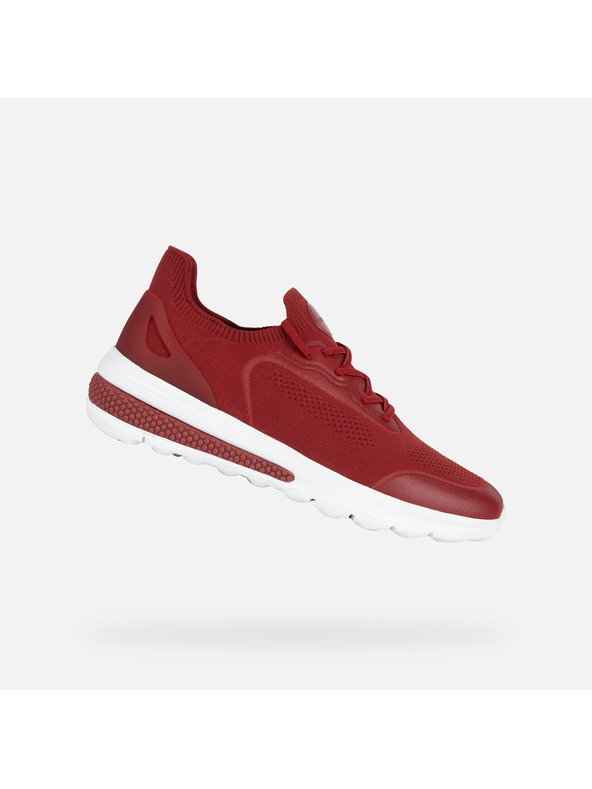 Geox Tmavočervené pánske tenisky Geox Spherica actif