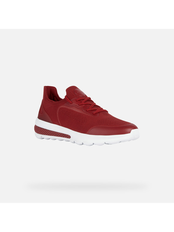Geox Tmavočervené pánske tenisky Geox Spherica actif