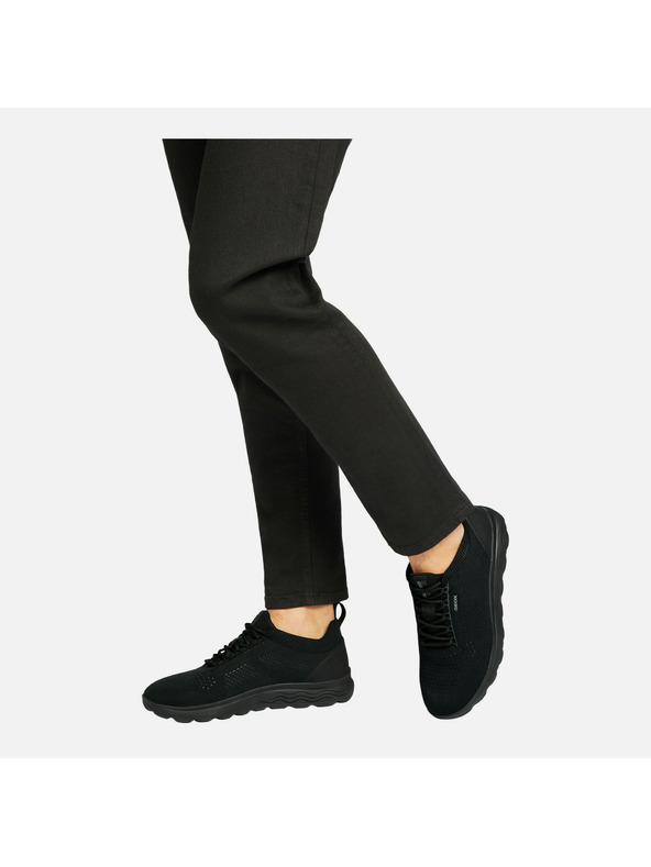 Geox Čierne pánske tenisky Geox Spherica