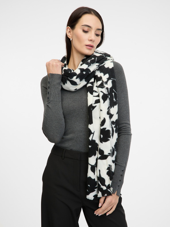 Orsay Čierna dámska vzorovaná šatka ORSAY