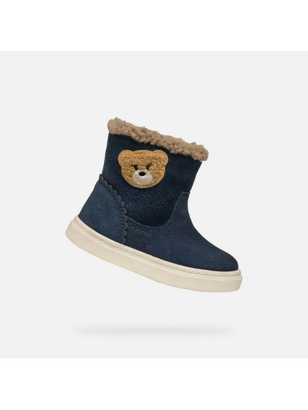 Geox Tmavomodré dievčenské zimné topánky Geox Nashik