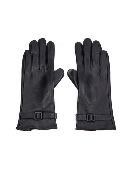 Orsay Čierne dámske kožené rukavice ORSAY