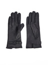Orsay Čierne dámske kožené rukavice ORSAY
