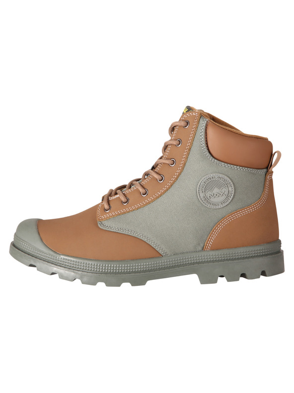 NAX Hnedé a sivé pánske zimné členkové topánky NAX Ganic