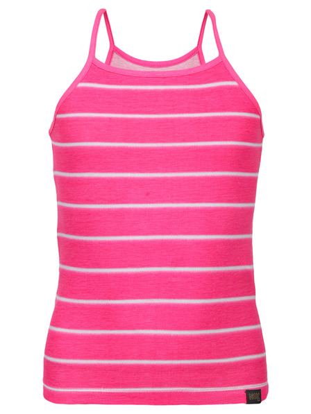 NAX Tmavoružové dievčenské pruhované tielko NAX Burgo