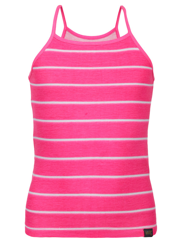 NAX Tmavoružové dievčenské pruhované tielko NAX Burgo