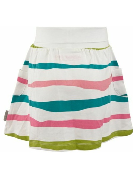 ALPINE PRO Biela dievčenská pruhovaná sukňa ALPINE PRO Owelo