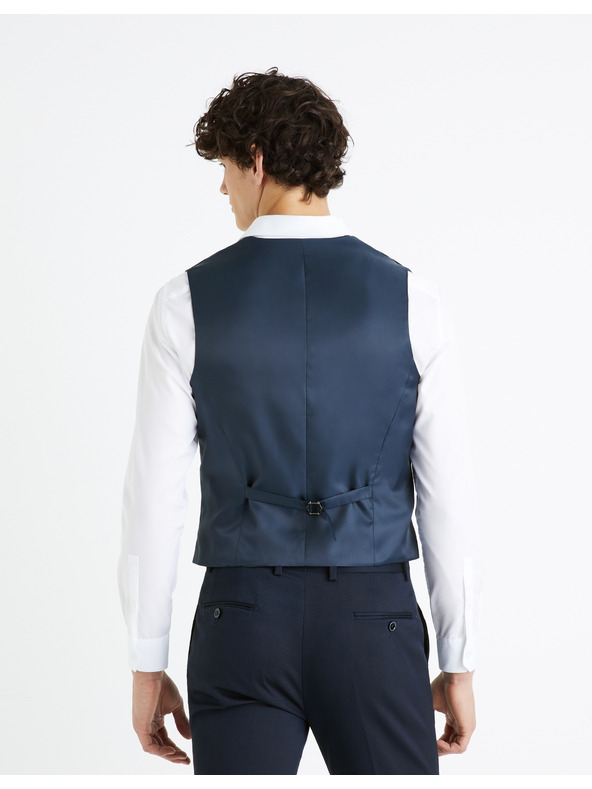 Celio Tmavomodrá obleková vesta Celio Rugidiam