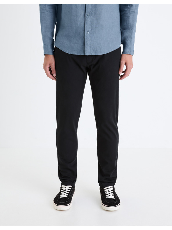 Celio Čierne pánske nohavice Celio