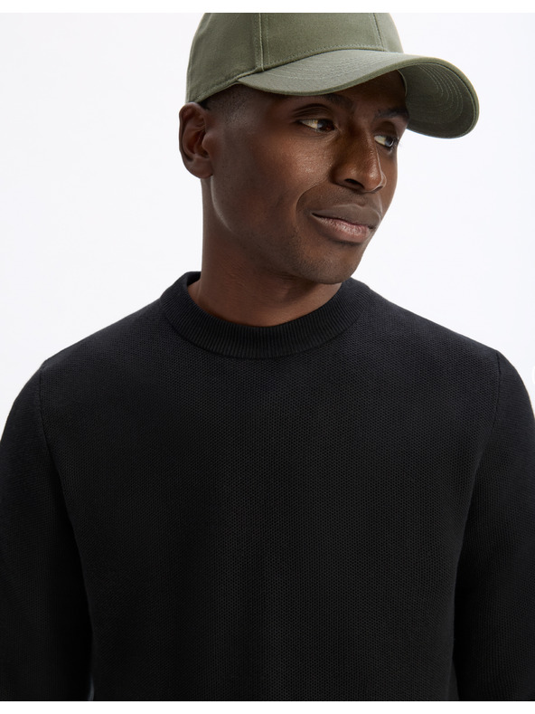 Celio Čierny pánsky sveter Celio Bepic