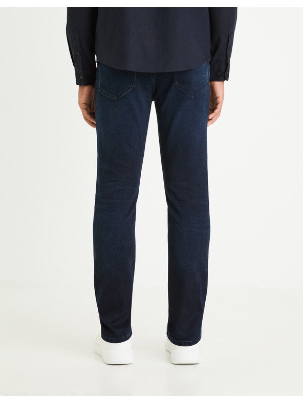 Celio Tmavomodré pánske džínsy Celio C15 rovného strihu