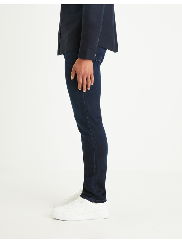 Celio Tmavomodré pánske džínsy Celio C15 rovného strihu