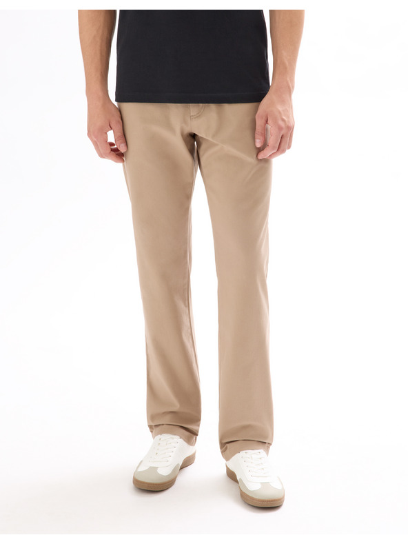 Celio Béžové pánske chino nohavice Celio