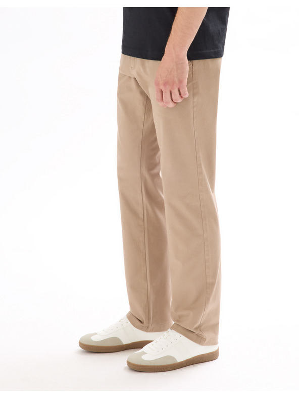 Celio Béžové pánske chino nohavice Celio