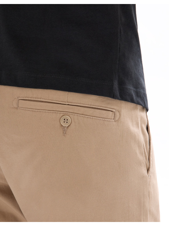 Celio Béžové pánske chino nohavice Celio