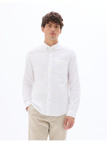 Celio Biele pánske bavlnené tričko Celio Daxford regular