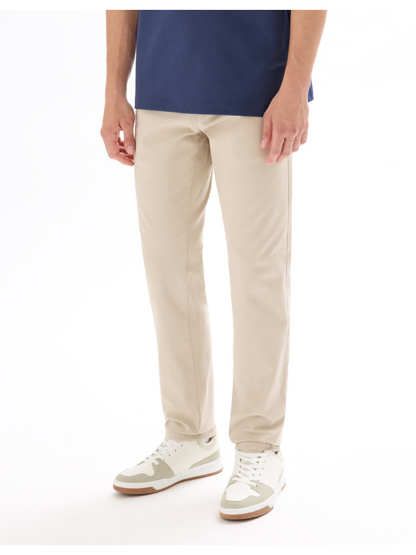 Celio Béžové pánske chino nohavice Celio Tocharles