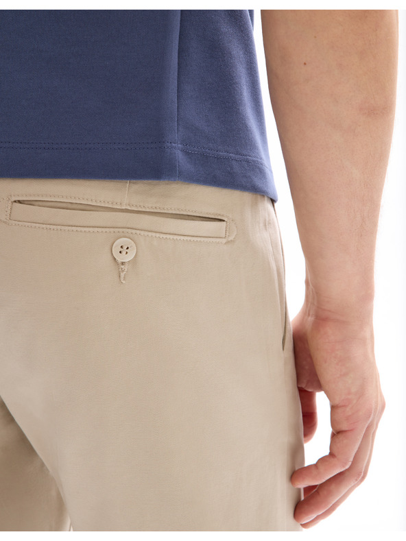 Celio Béžové pánske chino nohavice Celio Tocharles