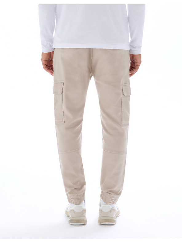 Celio Béžové pánske nákladné nohavice Celio Cokit4
