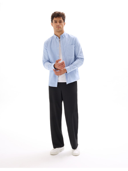 Celio Svetlomodrá pánska bavlnená košeľa Celio Daxford