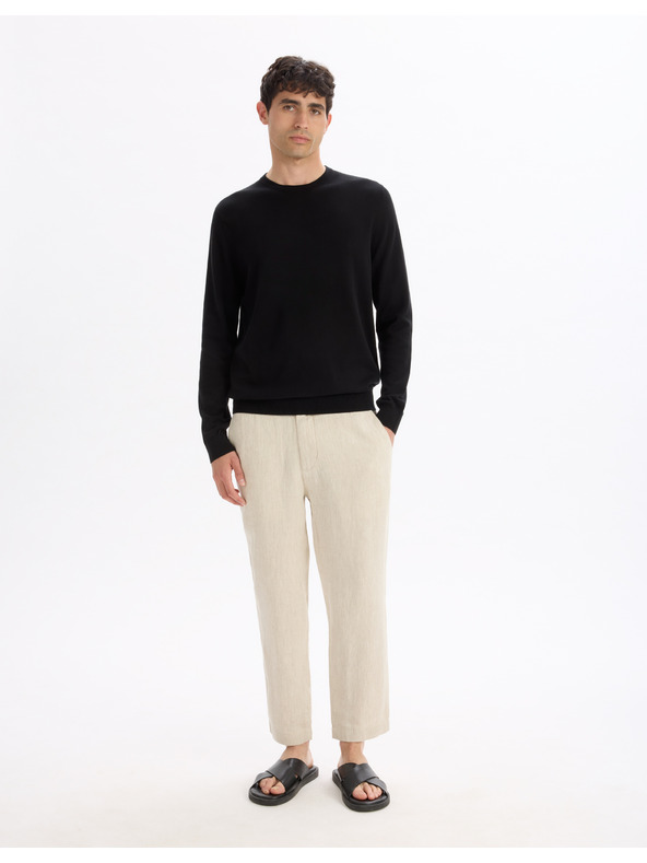 Celio Čierny pánsky sveter Celio Decoton