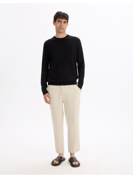 Celio Čierny pánsky sveter Celio Decoton